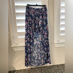 Blue Rain Size S NWT Long Skirt with Shorts in front